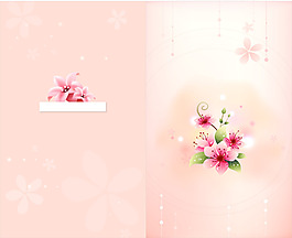 清新花朵粉色背景