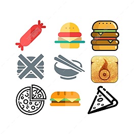 食物食品精美icon圖標(biāo)EPS