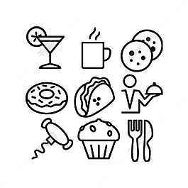 ICON食品廚具圖標(biāo)圖片