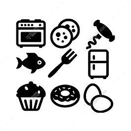 食品廚具精美icon圖標