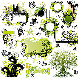 花紋花卉素材背景設計