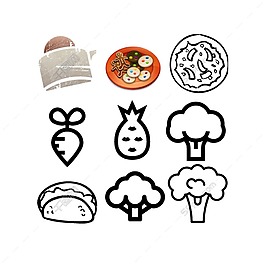 食品廚具精美icon圖標(biāo)EPS免費下載