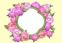 唯美玫瑰花花卉花環(huán)