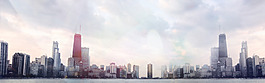 城市光線企業(yè)商務商業(yè)海報背景設計