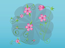 创意时尚手绘花卉图案
