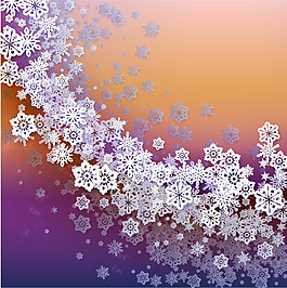 紙雪花圣誕背景矢量素材下載