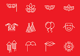 派對線性圖標(biāo)