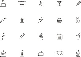 生日派對圖標ICON