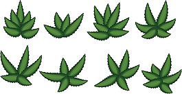 矢量手繪蘆薈