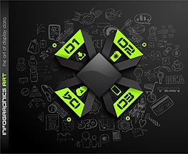 創(chuàng)意黑色商業(yè)圖表設(shè)計矢量素材