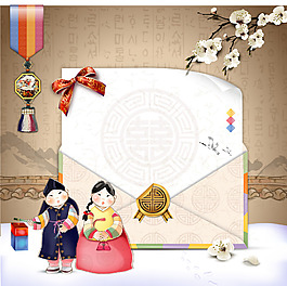 中國風(fēng)復(fù)古卡片裝飾背景