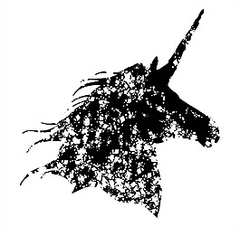 夢幻卡通獨角獸矢量素材