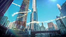 實拍城市光線素材背景