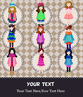 矢量甜美服裝EPS