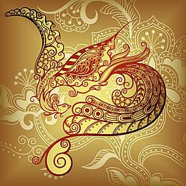 卡通民族花紋背景設(shè)計(jì)