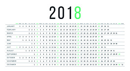 2018年簡約日歷矢量素材