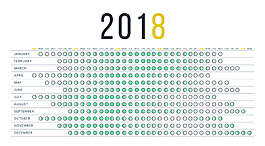 2018年簡(jiǎn)約日歷矢量素材