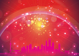 夢幻燈光浪漫背景