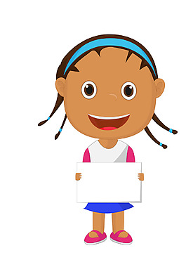 卡通人物寶寶畫板EPS