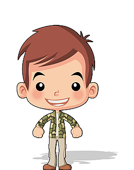矢量卡通男孩EPS