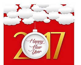 2017紅色新年廣告背景