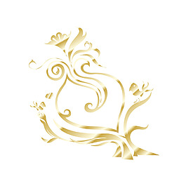 金色花紋元素