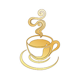 金色咖啡元素