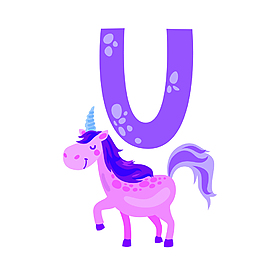 矢量英文字母U