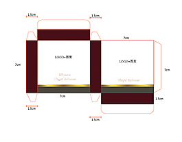 指尖陀螺包装盒刀模图