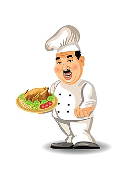 矢量卡通廚師EPS