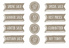 手繪促銷標(biāo)簽設(shè)計