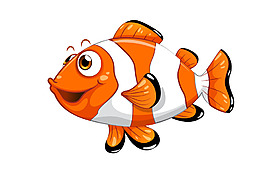 卡通小黃魚EPS