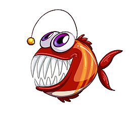 紅色矢量熱帶魚(yú)EPS