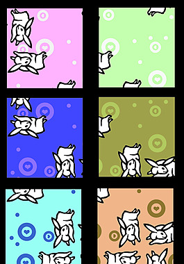 卡通動物元素背景