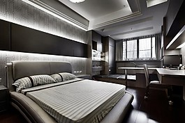 簡約臥室大床設計圖