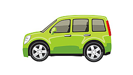 矢量綠色小車EPS