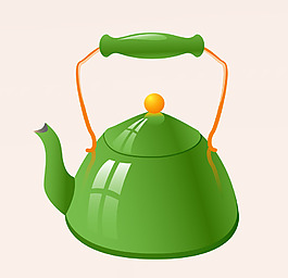 卡通實用茶壺EPS