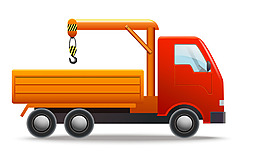 矢量紅色貨車EPS