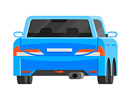 矢量藍(lán)色小車EPS
