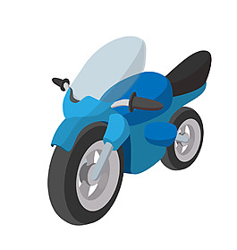 矢量卡通摩托車EPS