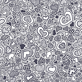 黑白插畫風格背景紋理矢量圖