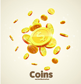 高質(zhì)量金幣素材矢量文件