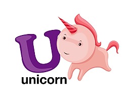 矢量英文字母U