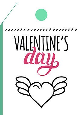 白色愛心愛情禮物標簽矢量文件素材