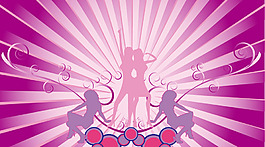 紫色條紋人物背景