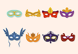 矢量派對面具眼罩