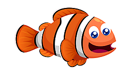 矢量可愛小黃魚EPS