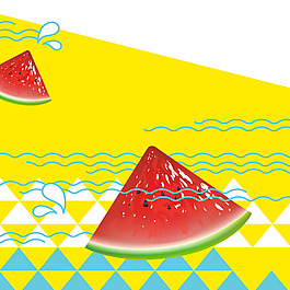 夏季線條西瓜背景