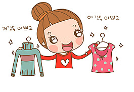 矢量卡通學(xué)生服裝設(shè)計(jì)EPS