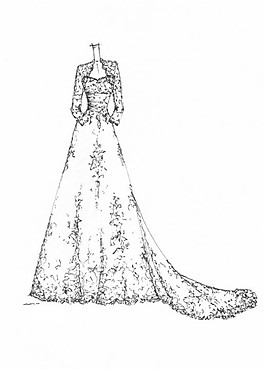 碎花禮服設(shè)計圖